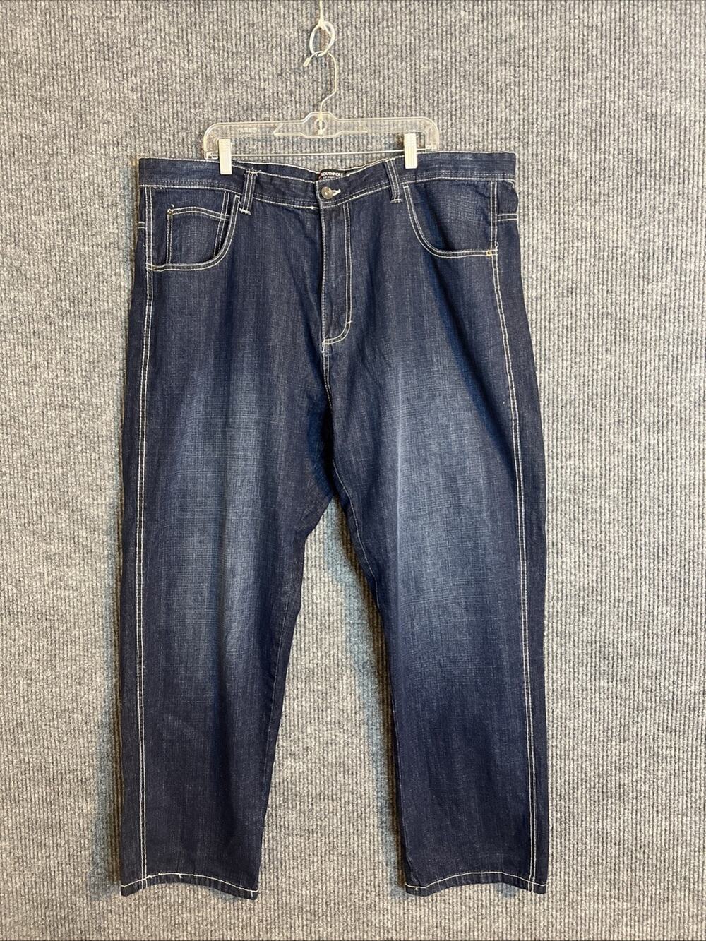 Southpole Mens Jeans Size 44 Blue Dark Wash Baggy Y2K Skater Retro Wide Leg